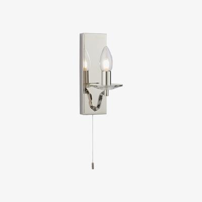 Olivia's Olivia's Arlette Polished Nickel And Clear Crystal Wall Light