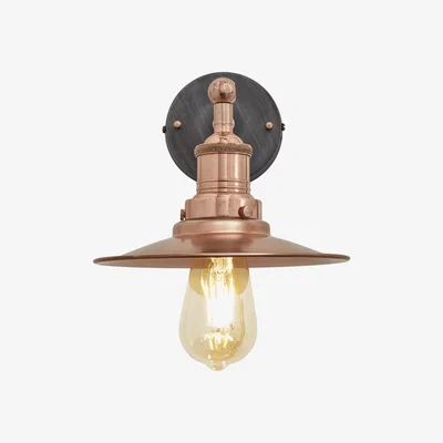 Olivia's Industville Brooklyn Flat Wall Light - 8 Inch - Copper / Copper