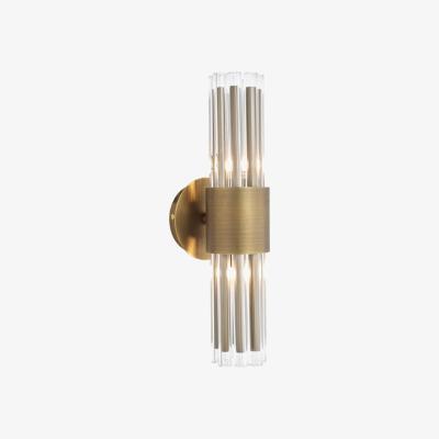 Olivia's RV Astley Colmar Wall Light Antique Brass And Clear Glass
