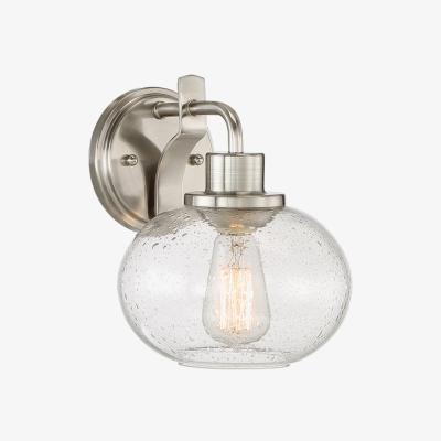 Olivia's Elstead Trilogy 1 Light Wall Light Brushed Nickel