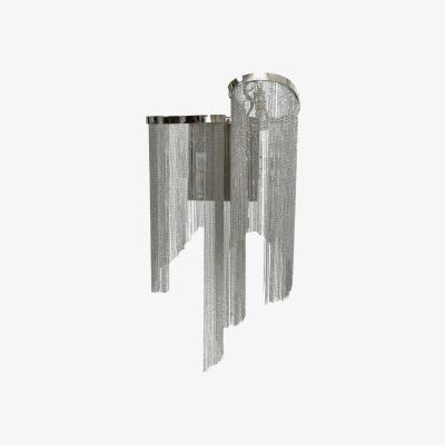 Olivia's Libra Niagara Silver Chain 3 Bulb Wall Lamp