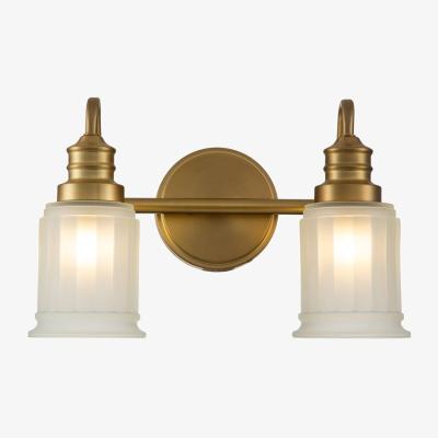 Olivia's Quoizel Swell 2 Light Wall Light in Brass | Outlet