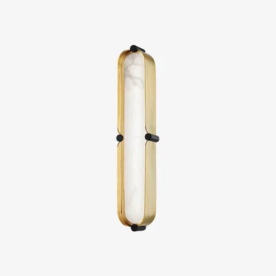 Olivia's Hudson Valley Lighting Tribeca Brass Base And White Shade Wall Light