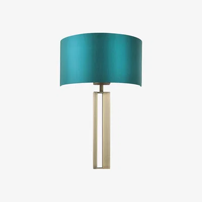 Olivia's Olivia's Harriet Matt Antique Brass And Teal Wall Light