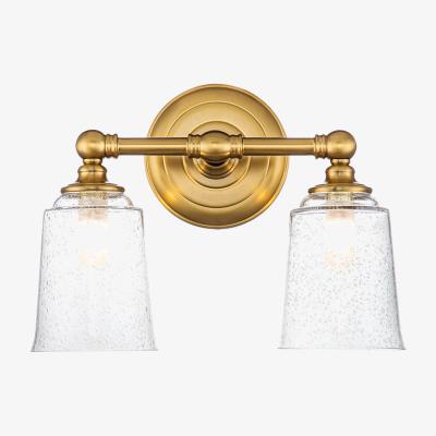 Olivia's Feiss Huguenot Lake 2 Light Above Mirror Light in Brass