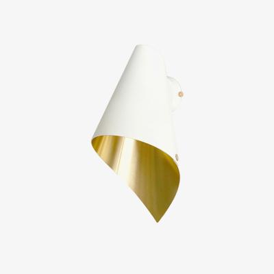 Olivia's Arcform Lighting - Arc Wall Light in Brushed Brass & White / Standard