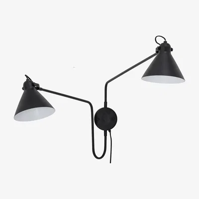 Olivia's Bloomingville Felicity Wall Lamp in Black Metal