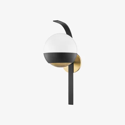 Olivia's Hudson Valley Lighting Aly Wall Sconce Aged Brass And Black