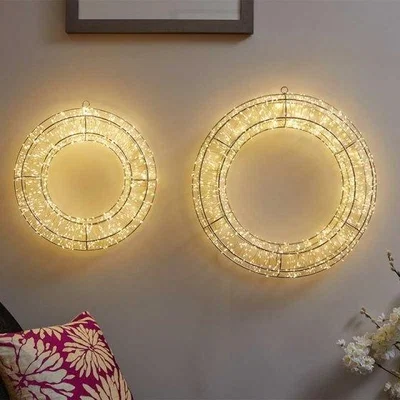 Downtown Smart Garden LED Galaxy Wreath 960 Lights In warmwhite