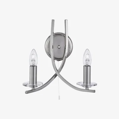 Downtown Ascona Satin Silver Wall Light