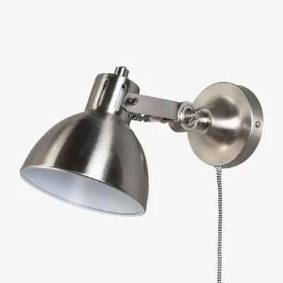 Downtown BHS Daria Plug In Wall Light - Satin Nickel