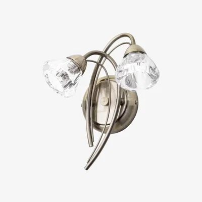 Downtown BHS Marianne Wall Light - Antique Brass/Clear