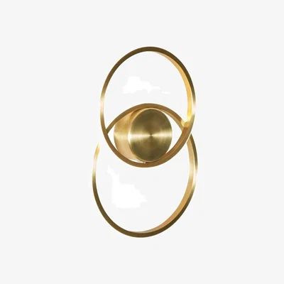 Downtown BHS Pei 2 Ring Ceiling/Wall Light - Brass