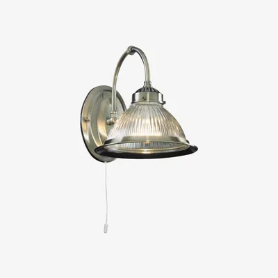 Downtown Searchlight Antique Brass American Diner Style Wall Light
