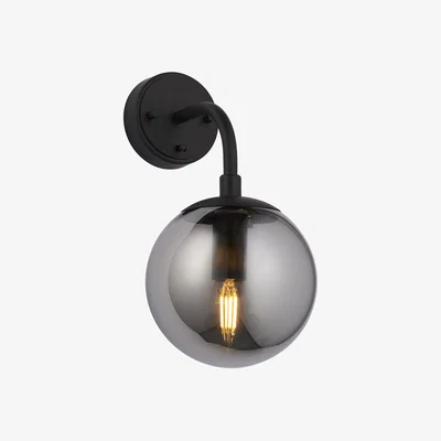 Perch and Parrow Luna Wall Light in Matt Black