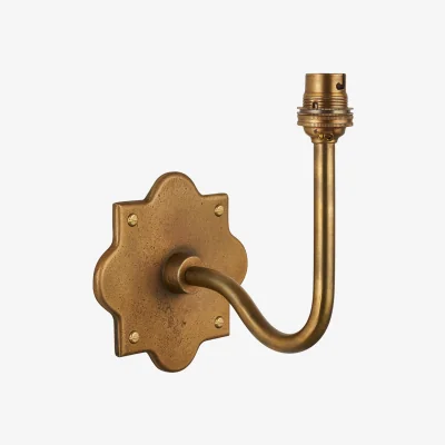 Perch and Parrow Cignet Wall Light in Antique Brass