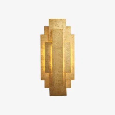 Perch and Parrow Shanti Ambient Aztec Wall Light in Gold Leaf