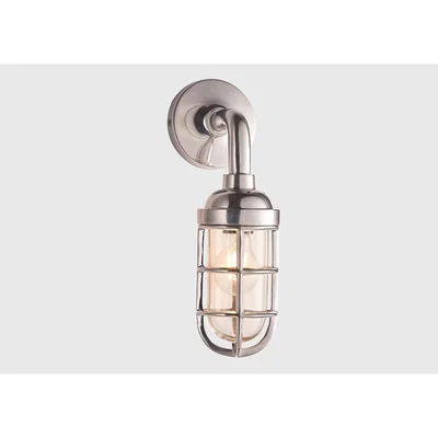 Perch and Parrow Sam Antique Silver Wall Lamp