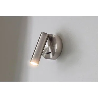 Perch and Parrow Loire Round Reading Light in Silver
