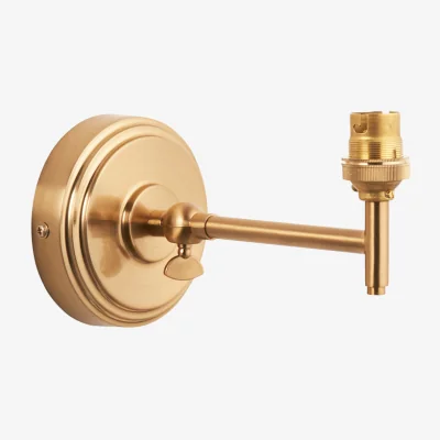 Perch and Parrow Donald Fold Wall Fitting in Brushed Aged Brass