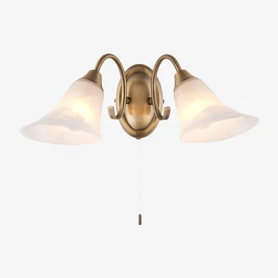Perch and Parrow Adina Antique Brass Wall Light