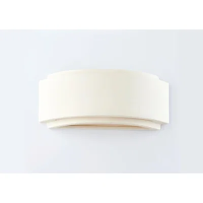 Perch and Parrow Diana Ceramic Wall Lamp in Gloss White