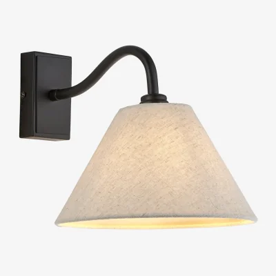 Perch and Parrow Brigitte Wall Light in Matt Black