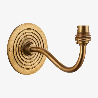 Perch and Parrow Target Wall Light in Antique Brass