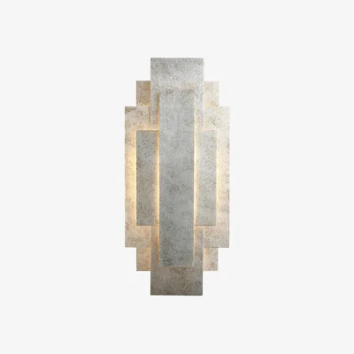 Perch and Parrow Shanti Ambient Aztec Wall Light in Silver Leaf