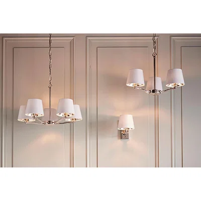 Perch and Parrow Tristan Silver Wall Lamp with Focus Light