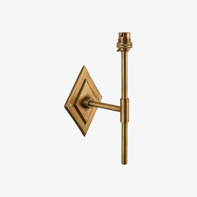 Perch and Parrow Annika Wall Light in Antique Brass