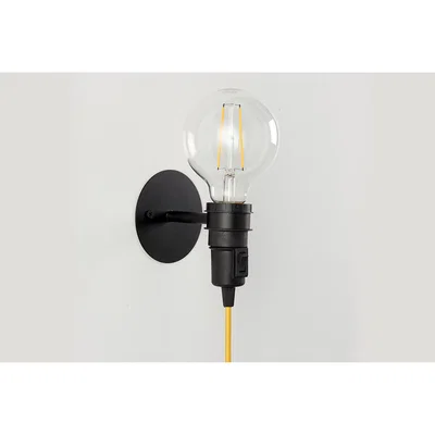 Perch and Parrow Deo Wall Light in Matte Black
