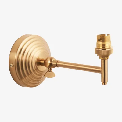 Perch and Parrow Staturet Fold Wall Fitting in Brushed Aged Brass