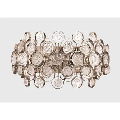 Perch and Parrow Gillian Handmade Glass Wall Lamp