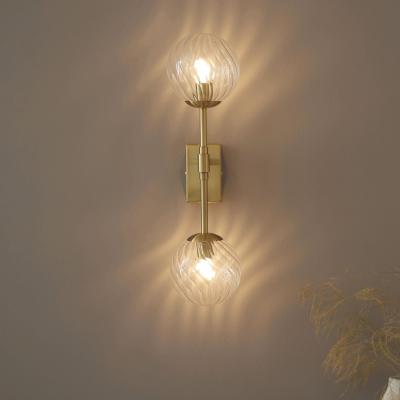 Pagazzi Vitali 2 Light Brass & Glass Wall Light