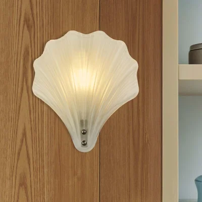 Pagazzi Shell Silver & Frosted Glass Wall Light