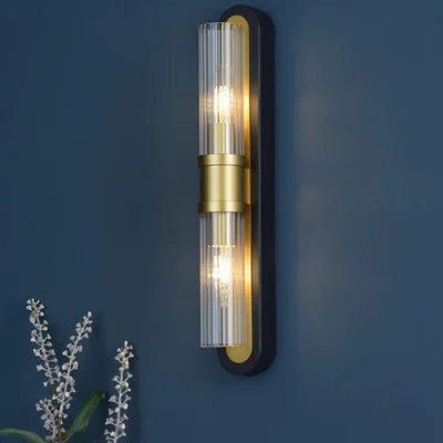 Pagazzi Tess 2-Light Black And Gold Wall Light