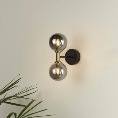 Pagazzi Loxley 2 Light Black & Gold Wall Light