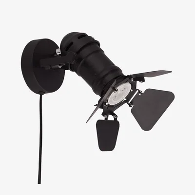 Pagazzi Spectre Black Plugin Wall Light