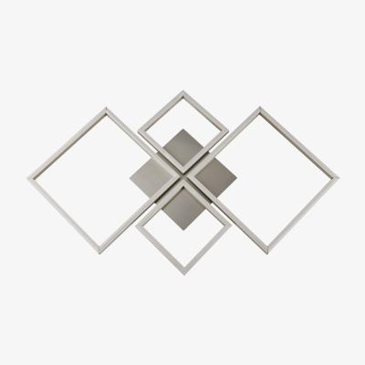 Pagazzi Wall Art 4 Light Square LED Wall Flush Fitting Satin Silver
