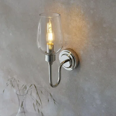 Pagazzi Stourton Nickel & Glass Wall Light