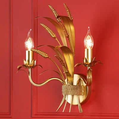 Pagazzi Phaedra 2 Light Gold Wall Light