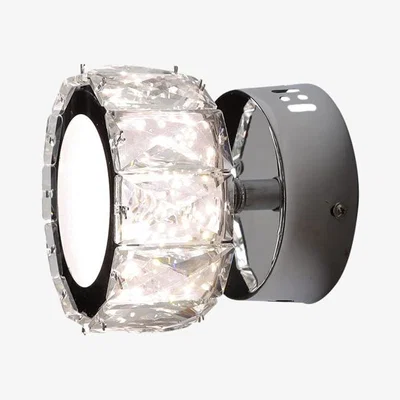 Pagazzi Dilan Polished Chrome & Crystal LED Wall Light