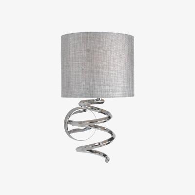 Pagazzi Kasi 1 Light Polished Chrome Wall Light with Grey Shade