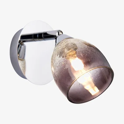 Pagazzi Colby 1 Light Polished Chrome And Smoked Glass Wall Light