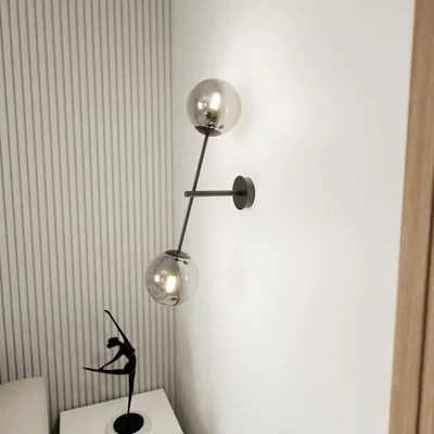 Pagazzi Linear 2 Light Wall Light Black & Graphite