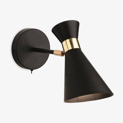 Pagazzi Ohio Black and Brass Wall Light
