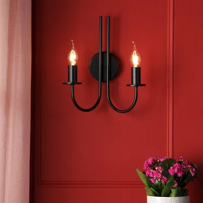 Pagazzi Becca 2 Light Matte Black Wall Light