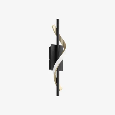 Pagazzi Conaprato Black And Brushed Brass LED Wall Light