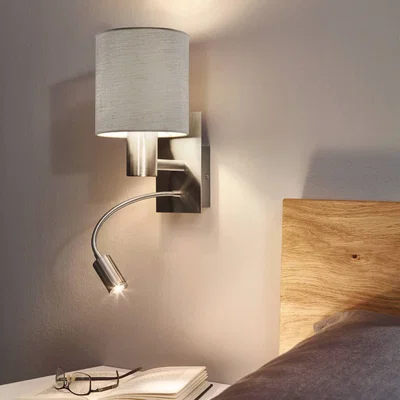 Pagazzi Pasteri Taupe Wall Light with Spotlight